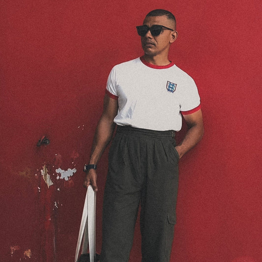 ENGLAND 3 CATS RINGER TEE