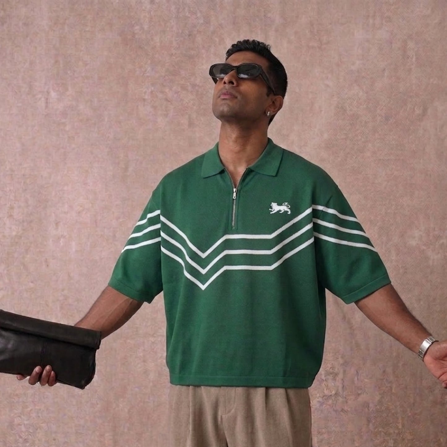 DAS GRÜN RIBBED POLO