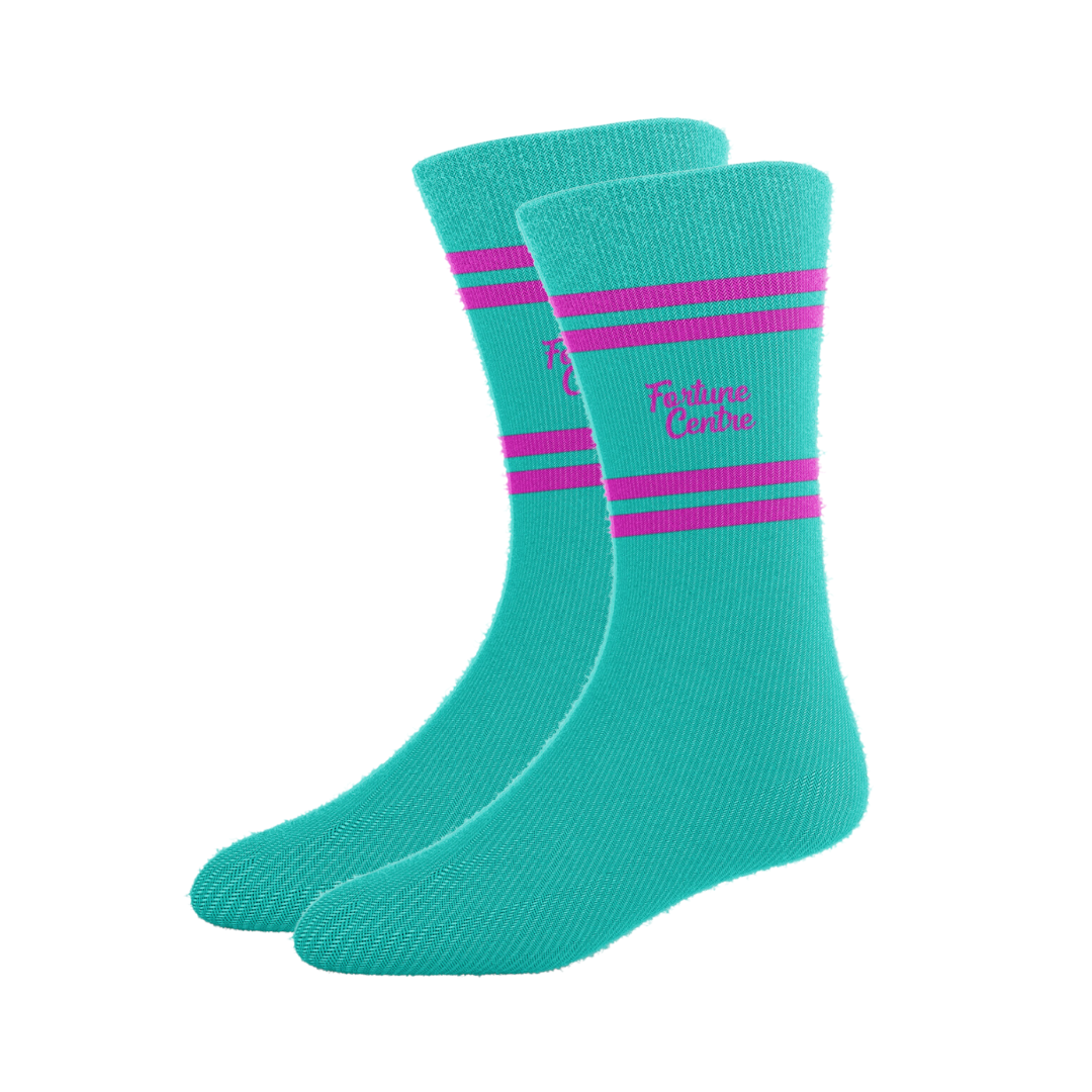 FCFC CREW SOCKS (TEAL)